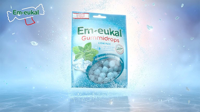 Gummidrops Eisminze Inszenierung