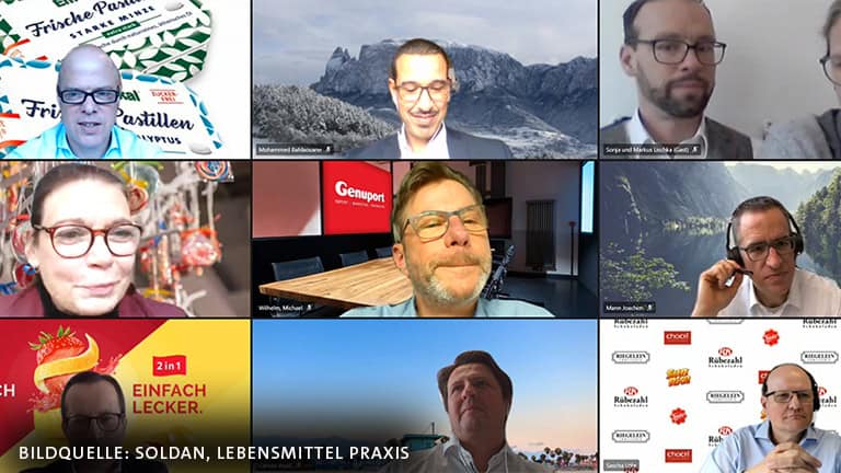Lebensmittelpraxis virtueller Talk Süßwarentrends 2021 SOLDAN Em-eukal Perry Soldan