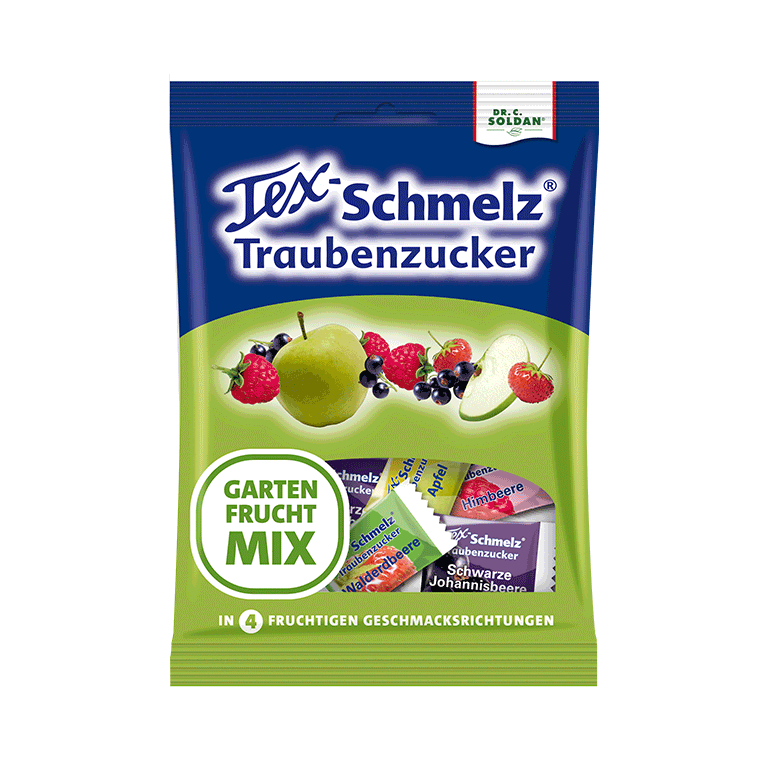 Tex-Schmelz Traubenzucker Gartenfrucht-Mix