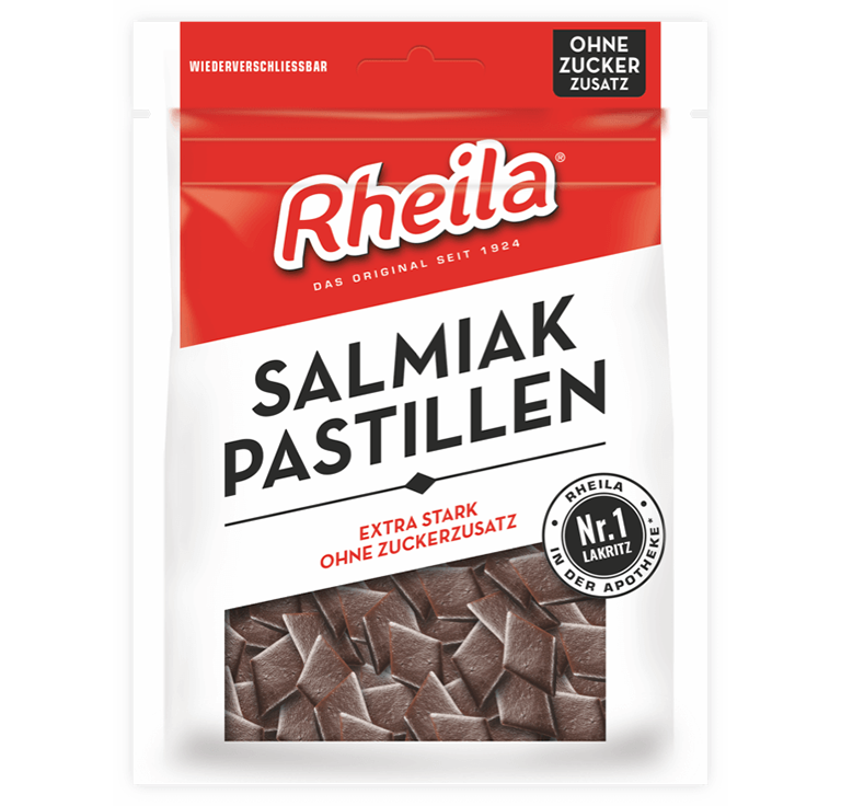 Rheila Salmiak-Pastillen extra stark ohne Zuckerzusatz