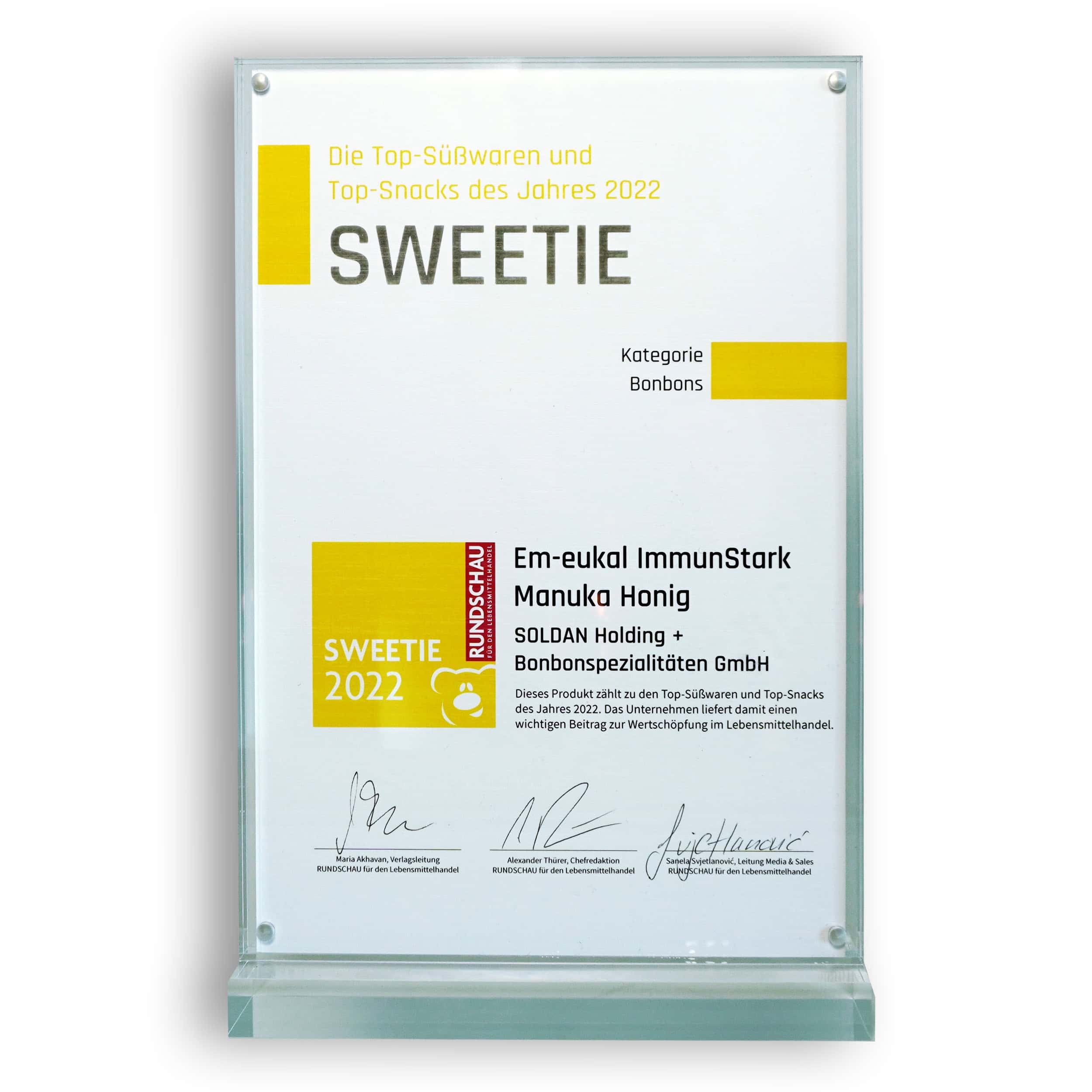Auszeichnung Sweetie 2022